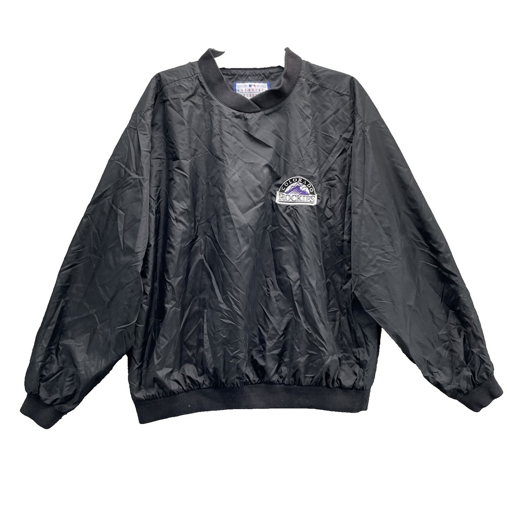 Vintage MLB Colorado Rockies Windbreaker Jacket Men XL Boxy Sportswear 90s Train